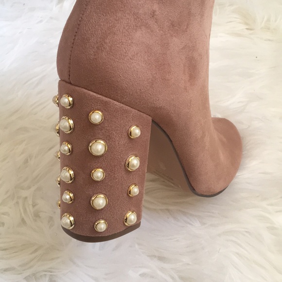 mauve booties outfit